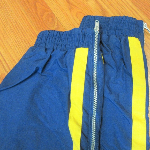 VTG NAVY Mens TAPERED NYLON WINDBREAKER PANTS - Picture 3 of 6